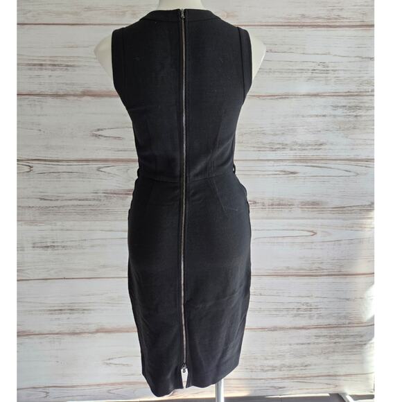 L'agence Black Crew Neck Sheath Midi Dress sz 4 - Picture 2 of 7
